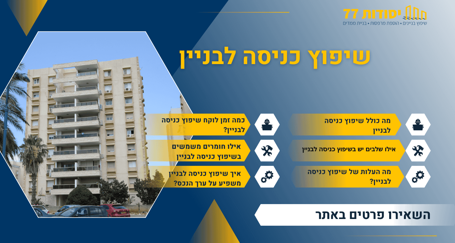 שיפוץ כניסה לבניין