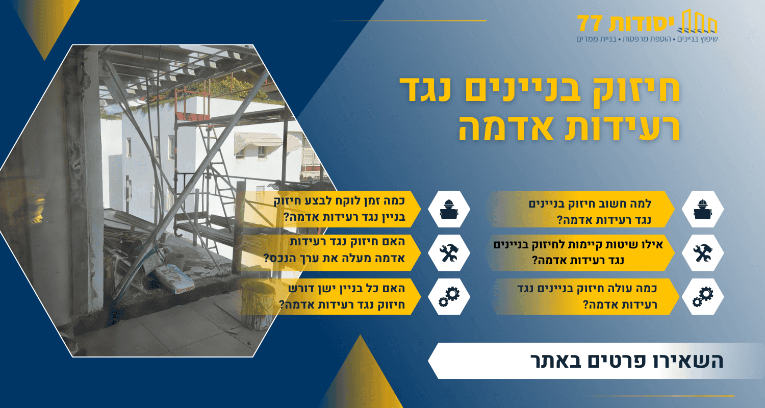 חיזוק ושיפוץ בניינים נגד רעידות אדמה